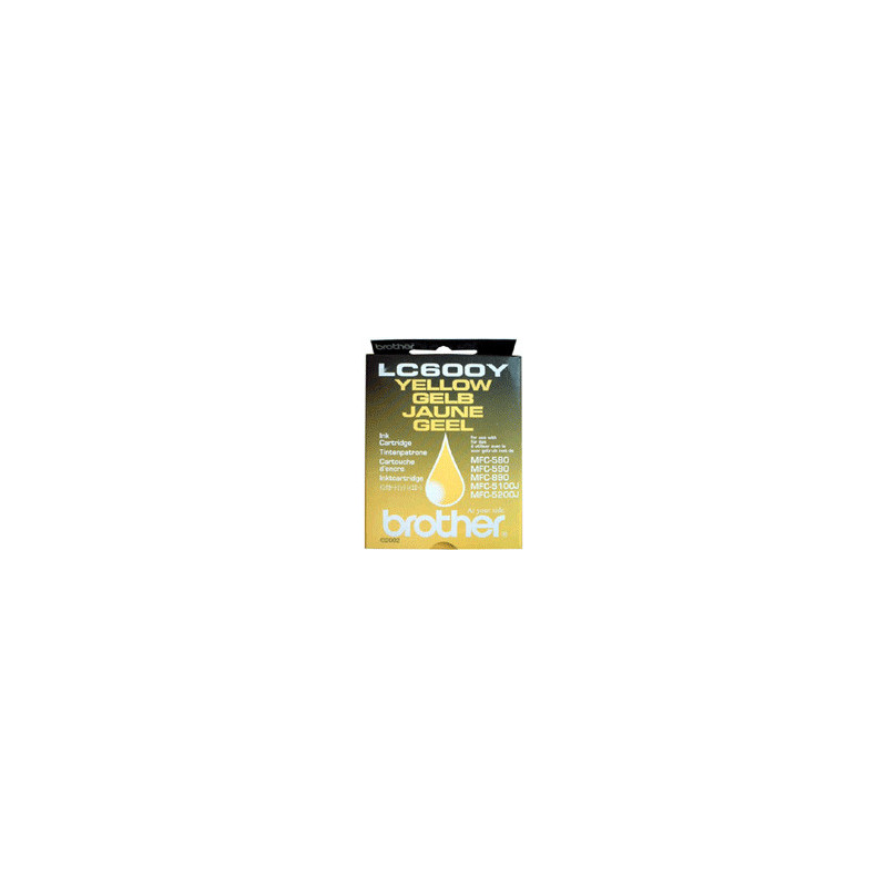 Tinteiro Amarelo Brother LC600Y - 